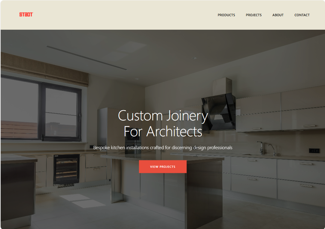 Stadt Joinery website preview